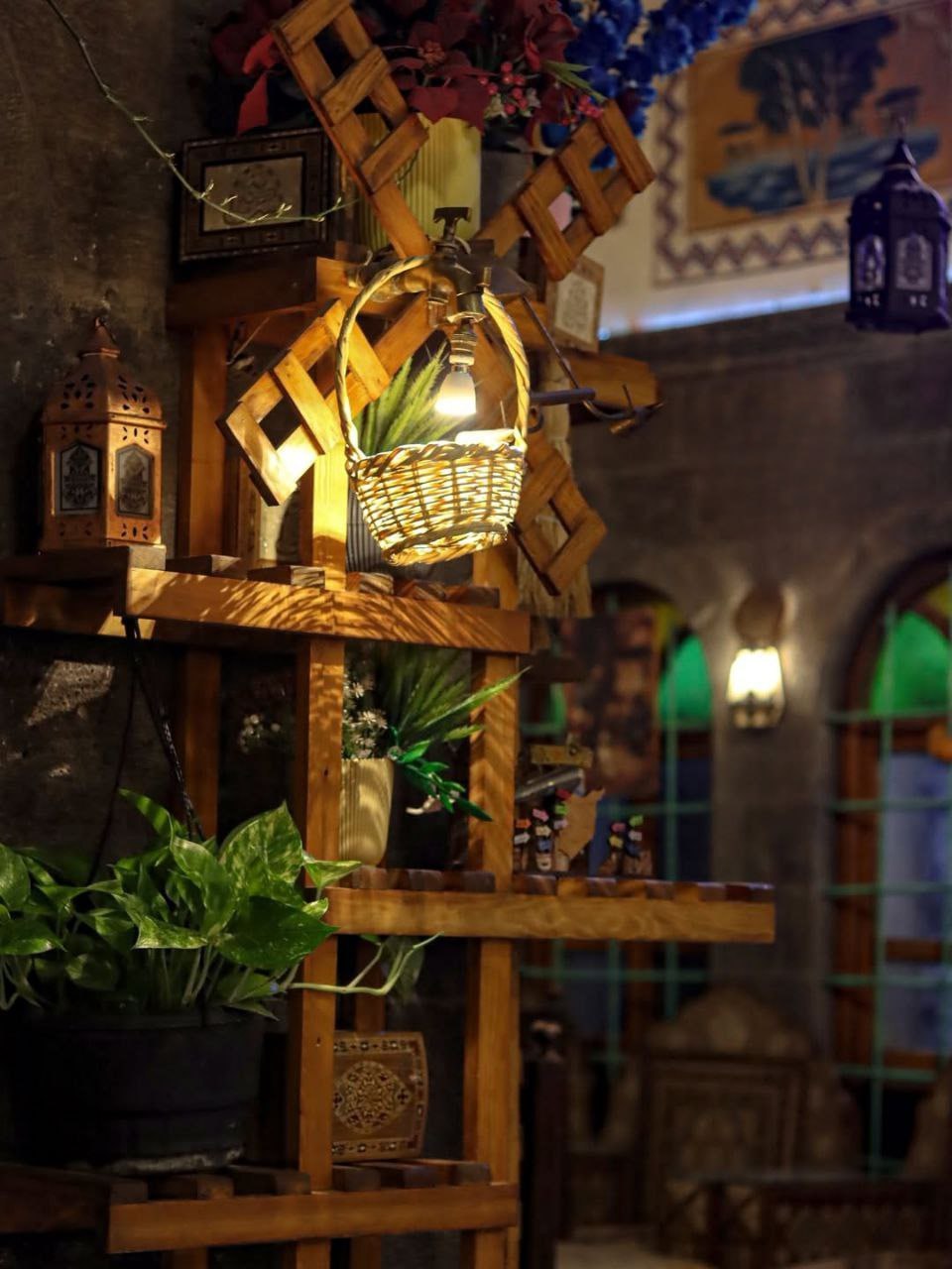 Traditional Damascene decor with authentic ornamental details